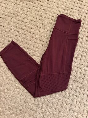Athleta Burgundy High-Rise Leggings